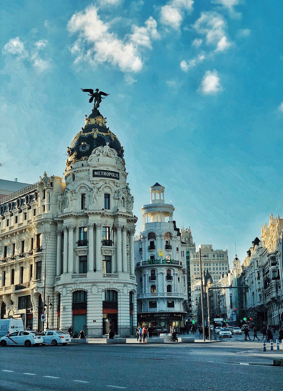 madrid, metropolis, spain, city, cityscape, blue sky, madrid, madrid, madrid, madrid, madrid